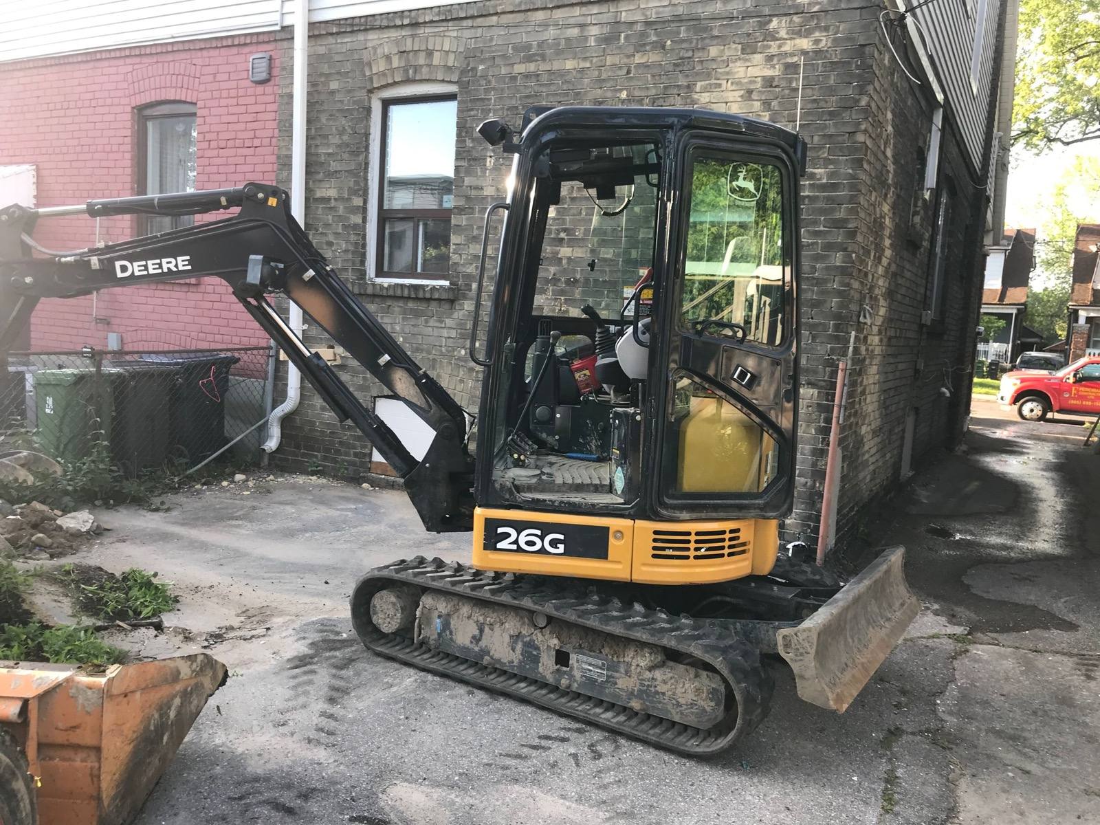View of an earth-moving machine 
