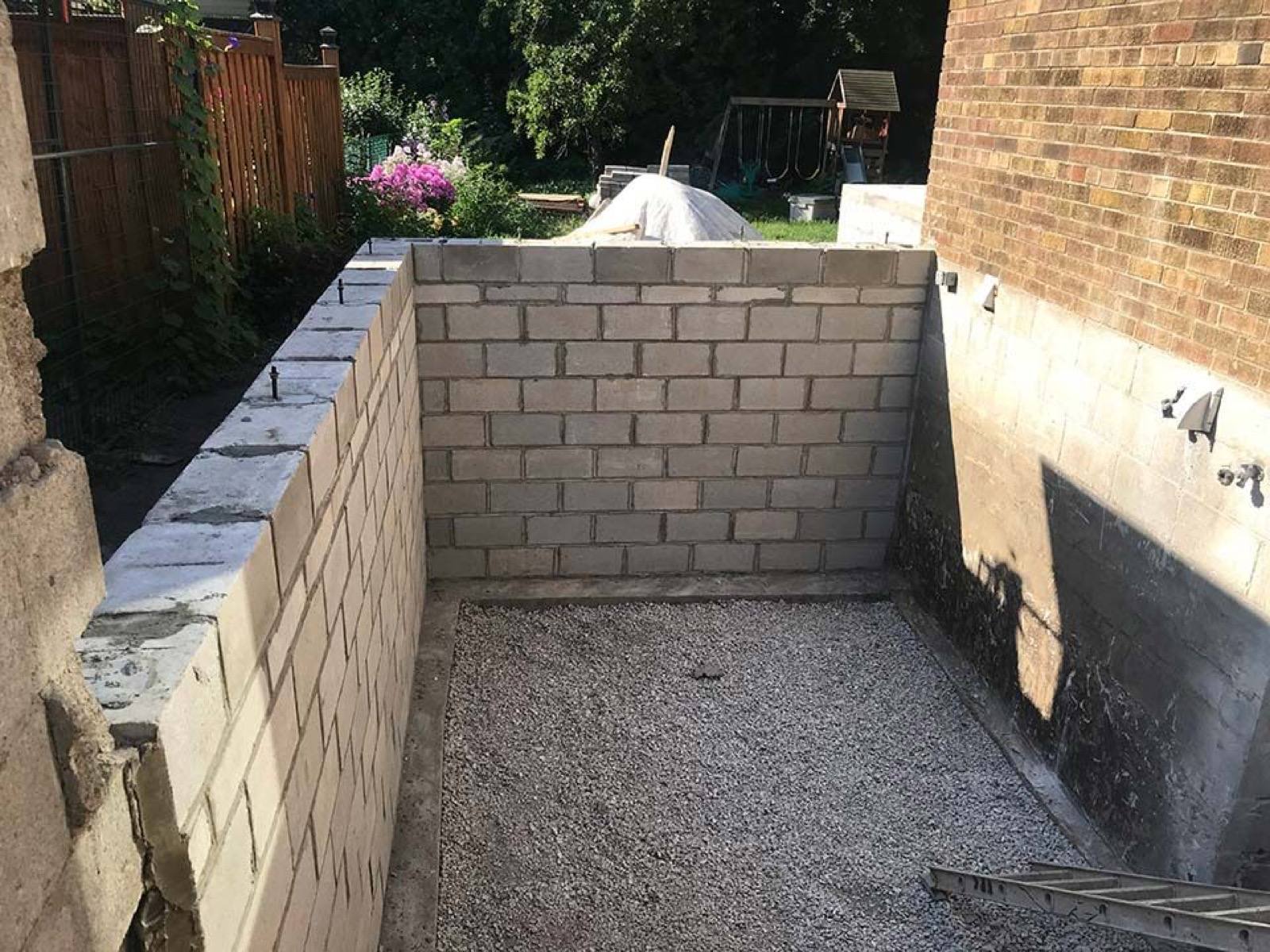 Brick wall construction 