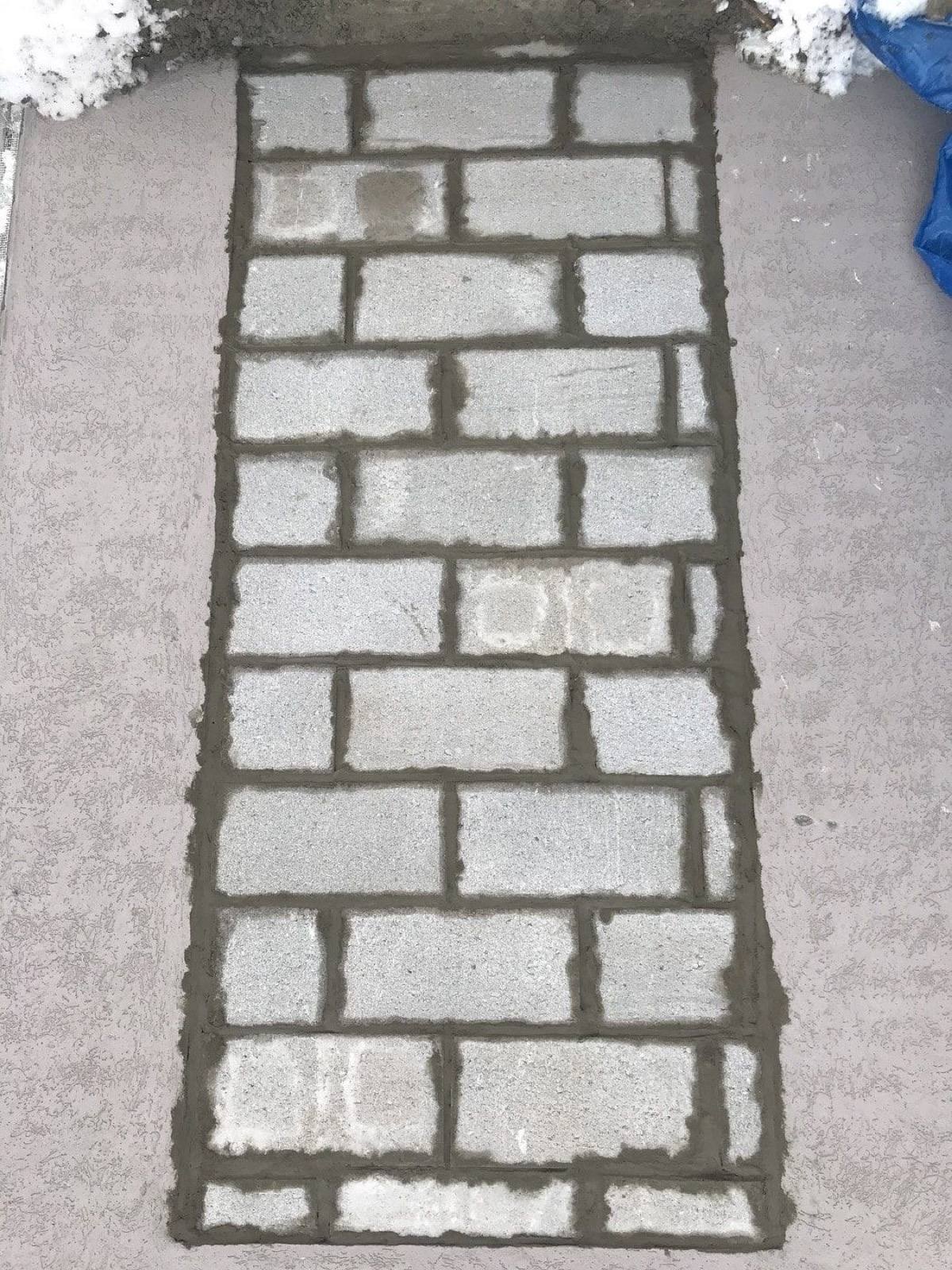 Cement block work