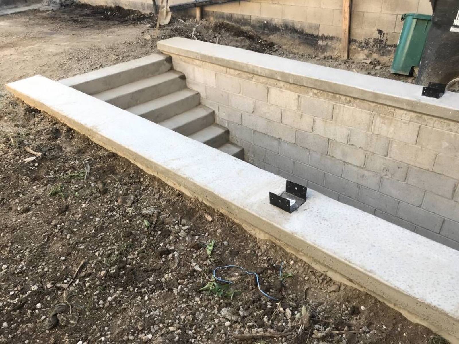 starting of concrete steps 