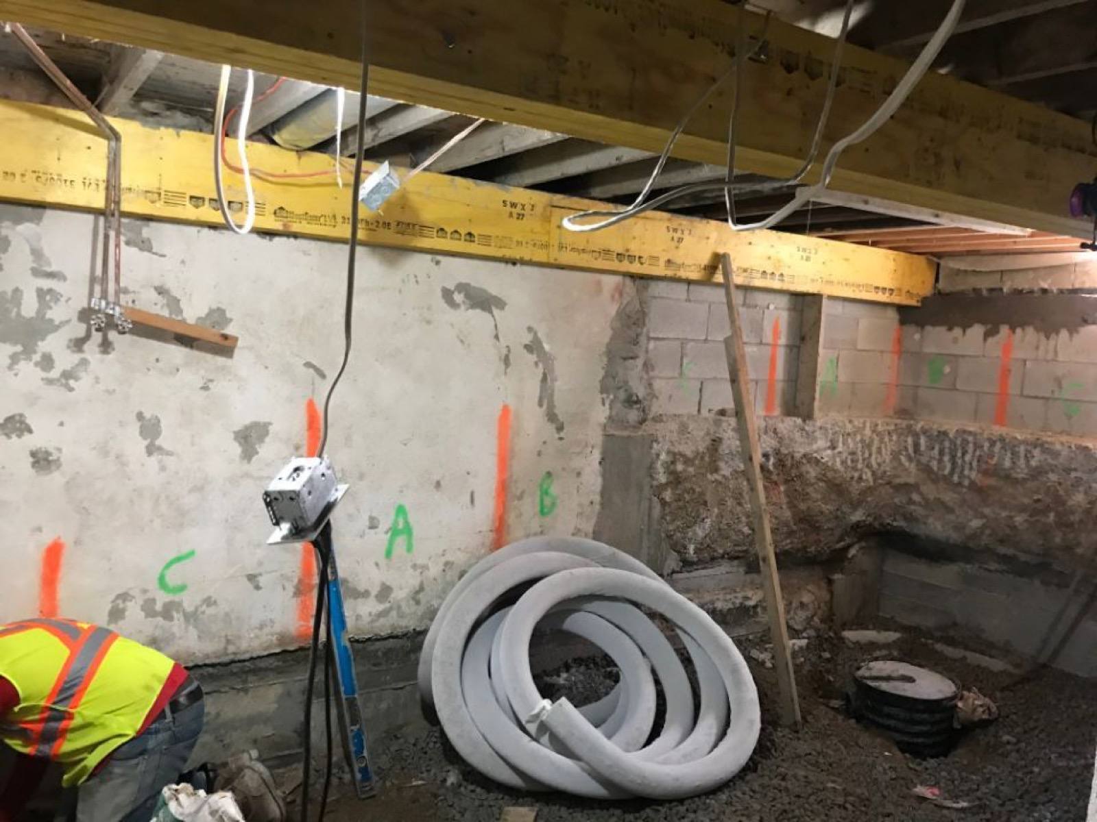 View of a basement 