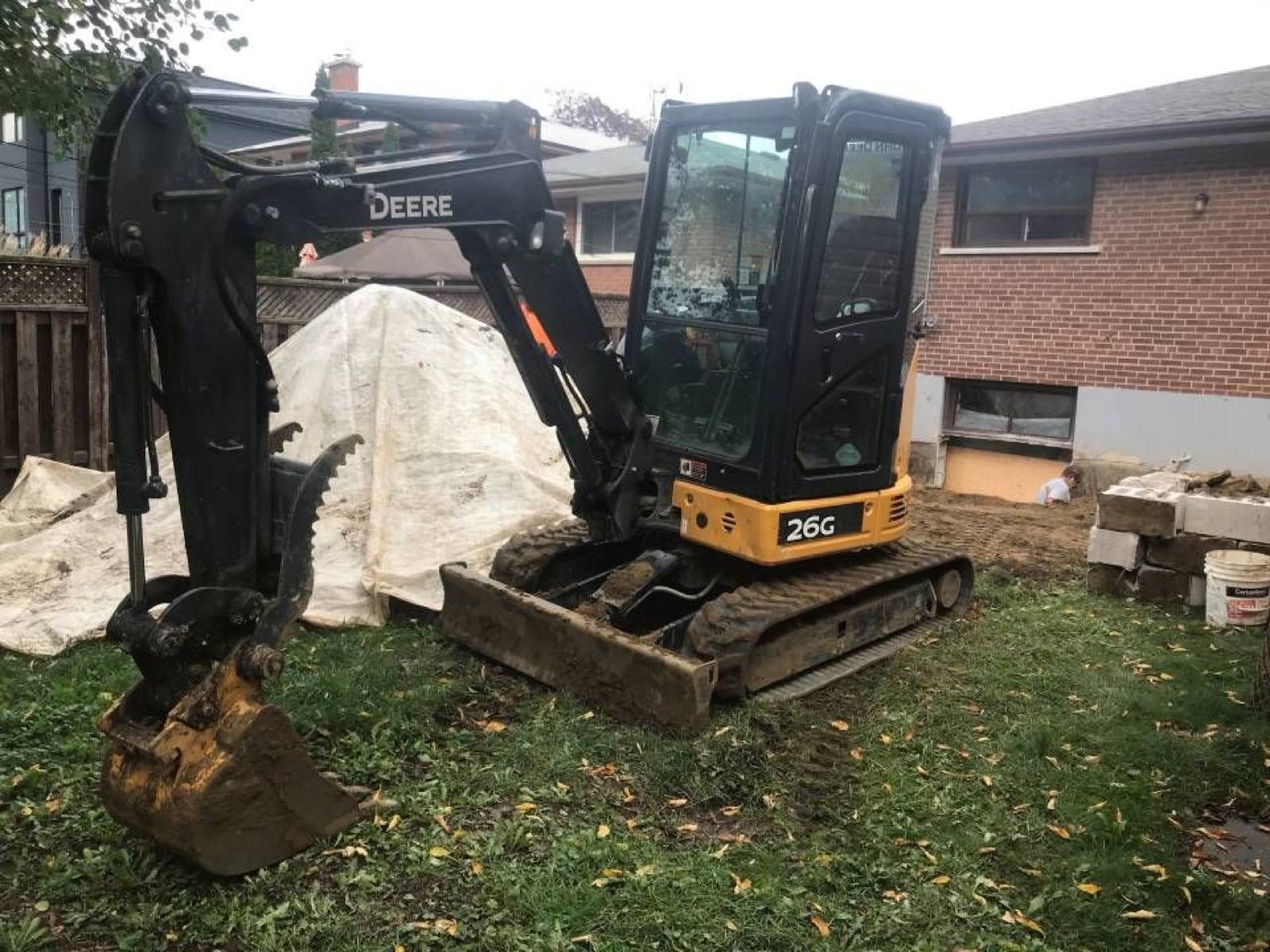 excavator working