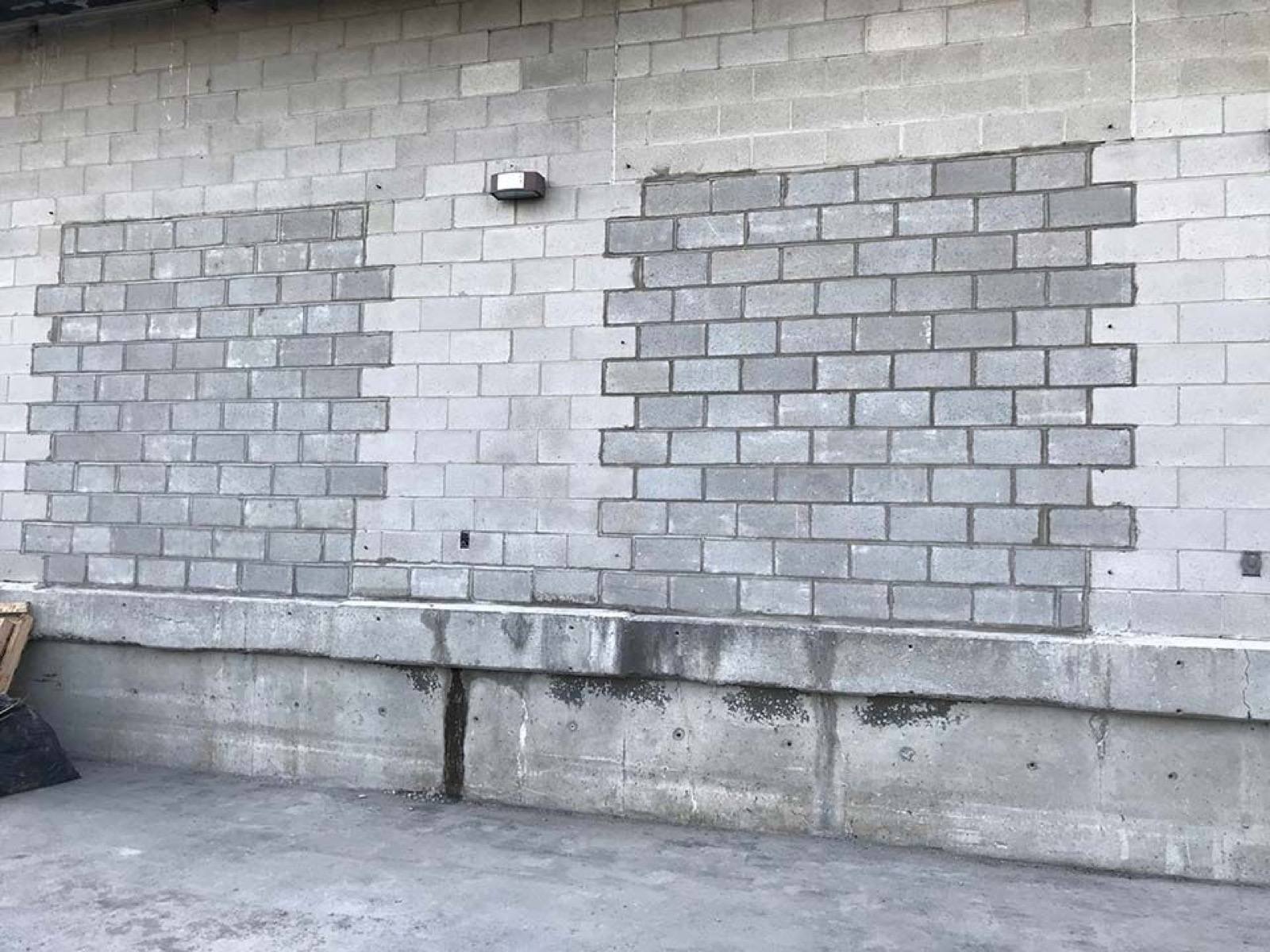 view of a repaired wall 