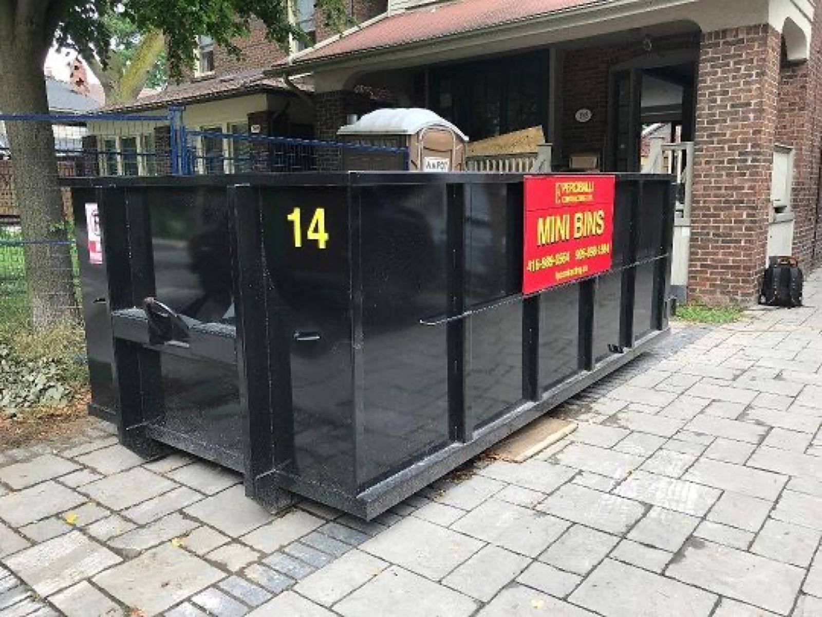 Bin loaded with waste 