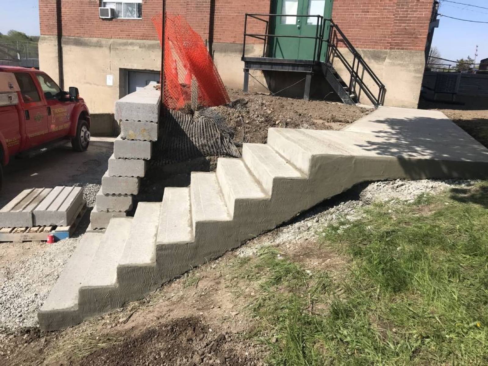 outdoor concrete steps